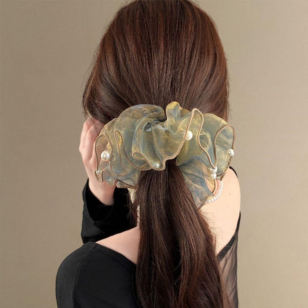 150X100cm Organza Fabric Two-color Gradient Soft Yarn Laser Fabric Blue Green Gradient Color Two-tone Fabric Party Decoration