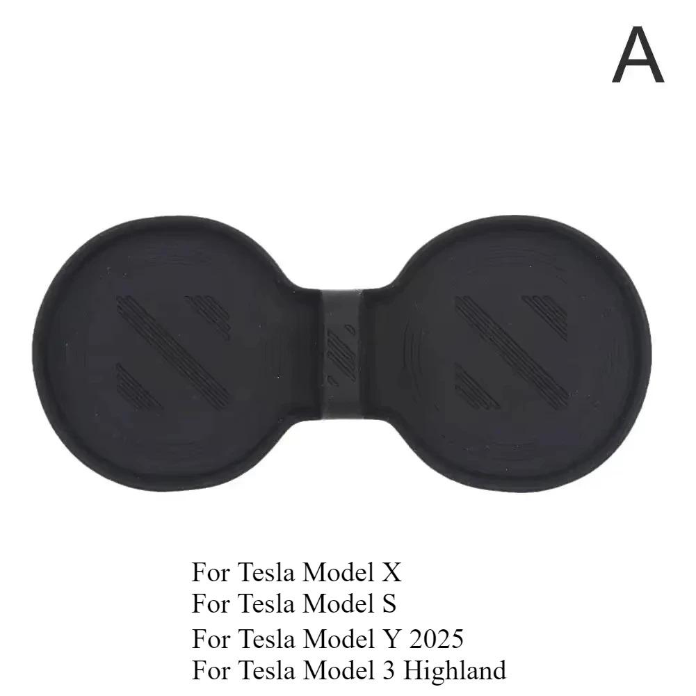 For Tesla Model Y Juniper Model 3 Highland Central Control Storage Pad Silicone Water Cup Mat Armrest Box Lower Pads Accessories
