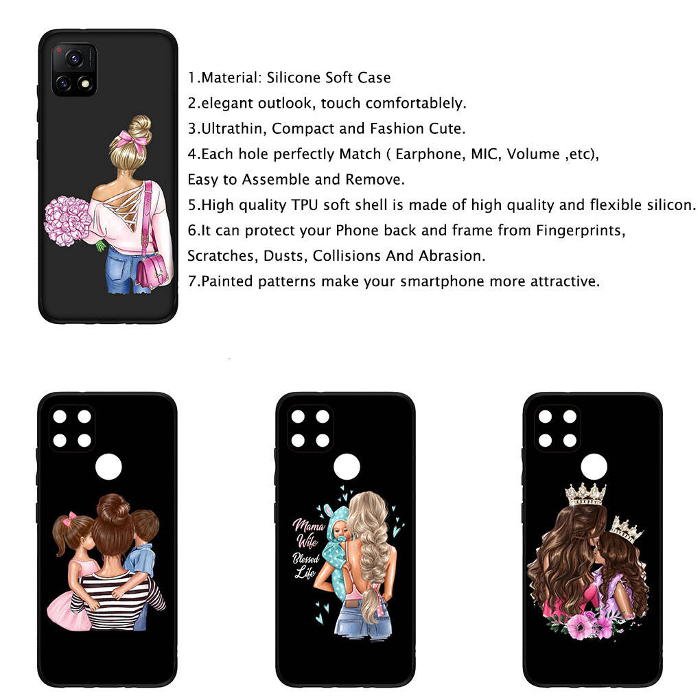 Hülle für iPhone 17 16 15 Xiaomi Poco Redmi Note 14 13 12 11 Pro Max Samsung Galaxy S25 S24 S23 OPPO Huawei Baby Mädchen Mutter Frau Familie Junge Handyhülle