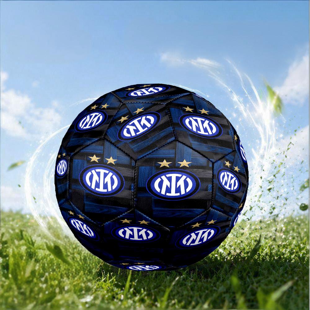 Inter FC Crest Printed No. 5 Soccer Balls, High-Quality, Anti-Slip, Protective Football, A Unique Gift , Birthdays, Christmas Gifts