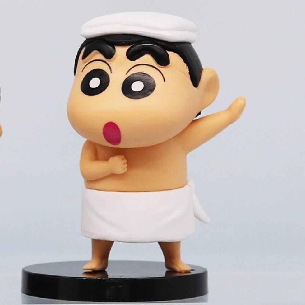 Niedliche Anime Crayon Shin-chan PVC Actionfigur Modell Auto Dekoration 8,5 cm