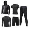 Men's Quick-Dry Running & Fitness Set: Short-Sleeved, Sweat-Absorbing, Casual Wear Tights