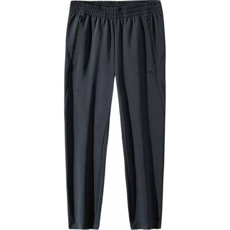 Anta Comfortable Straight Leg Casual Training Pants Men Bottoms Basic-Black 152447505N-3