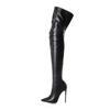 Women's Boots Platform Boots Autumn Black High Heels Boots New Sexy Over Knee Boot Pointed Zip Party Shoes Plus Size Women Shoes