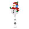 Snowman Elk Christmas Badge Reel Santa Claus ID Card Holder  Doctor Student