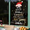 Adesivi per Vetrine Capodanno 2025 Decorazione Natalizia Babbo Natale Pupazzo di Neve Adesivo Albero di Natale Decorazione Vetro Decalcomania Regalo di Natale