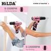12V Pink Electric Screwdriver & Impact Drill Set with Double Speed, Bits, and Accessories