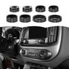 8pcs Center Climate Control Knob Cover Rings For Chevy Colorado/GMC Canyon 2014+