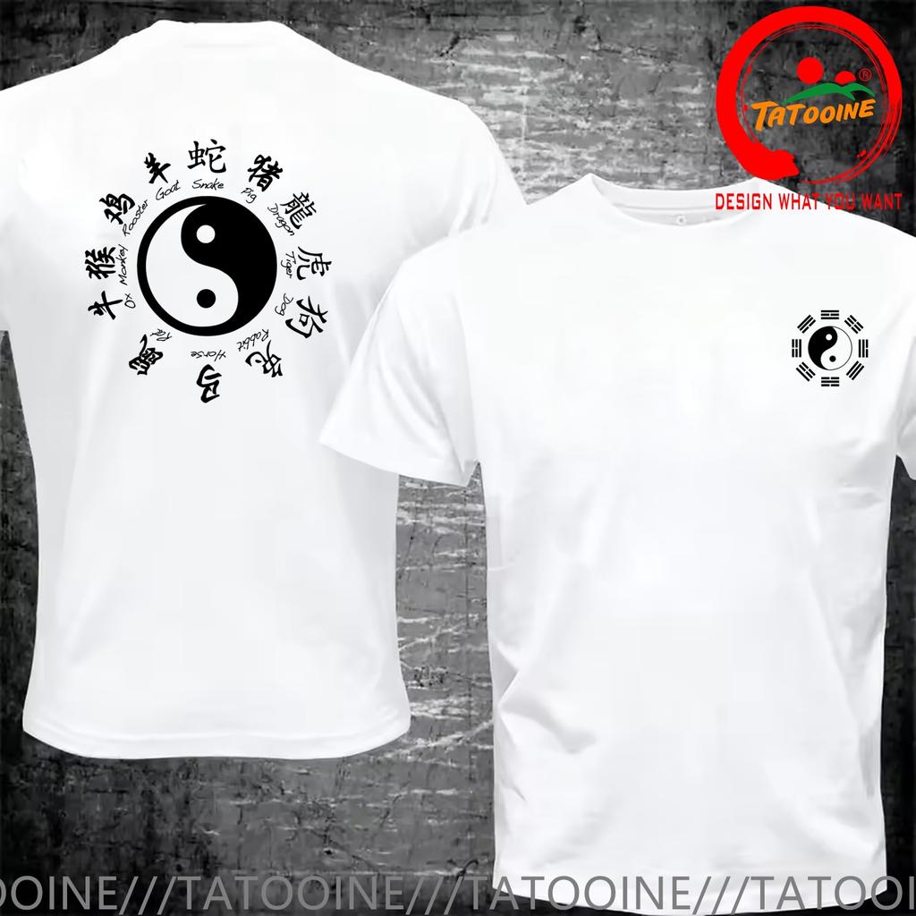 Funny Design Yin Yang Taichi Chinese Zodiac T Shirt Unisex Fashion Trendy Casual Clothing Stylish Unisex Tops Tee Shirt Leisure Tshirt