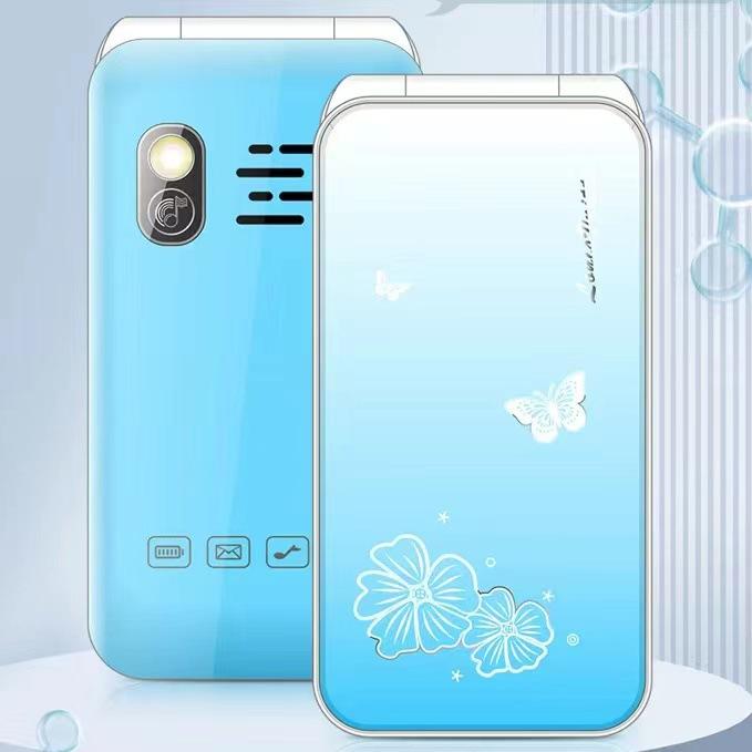 Large Screen Ladies Flip Button Elderly Mobile Phone Dual Card Standby Grow Up Button Elderly Machine Student Spare Machine