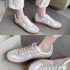 Grape mother same retro leather white casual moral training shoes women's low-top sports board shoes female student party
