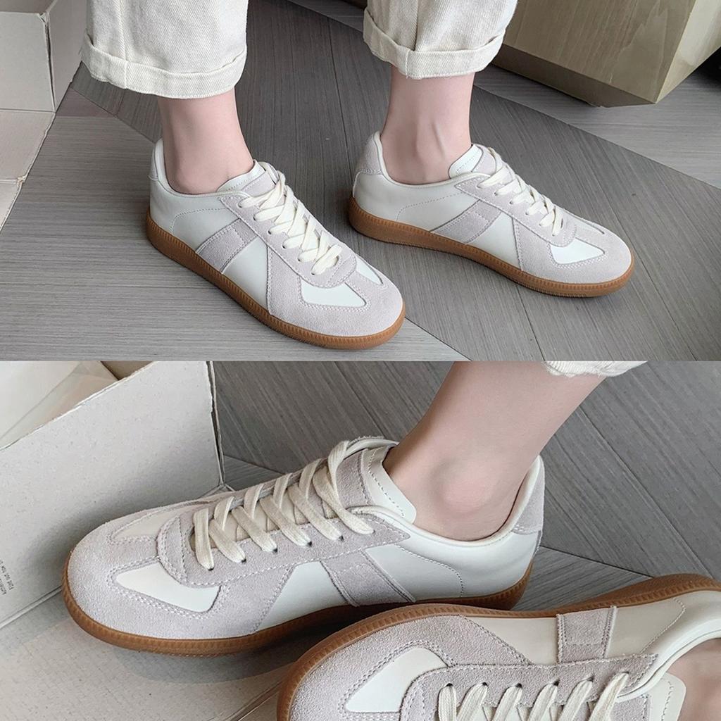 Grape mother same retro leather white casual moral training shoes women's low-top sports board shoes female student party