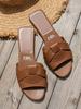 2025 Summer Women's Square Toe Cross Strap Sandals and Slippers