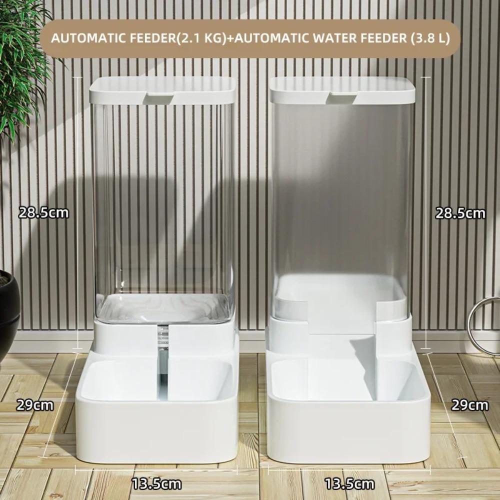 Large Capacity Automatic Pet Feeder Transparent Dog Automatic Feeders Automatic Dog Cat Feeding