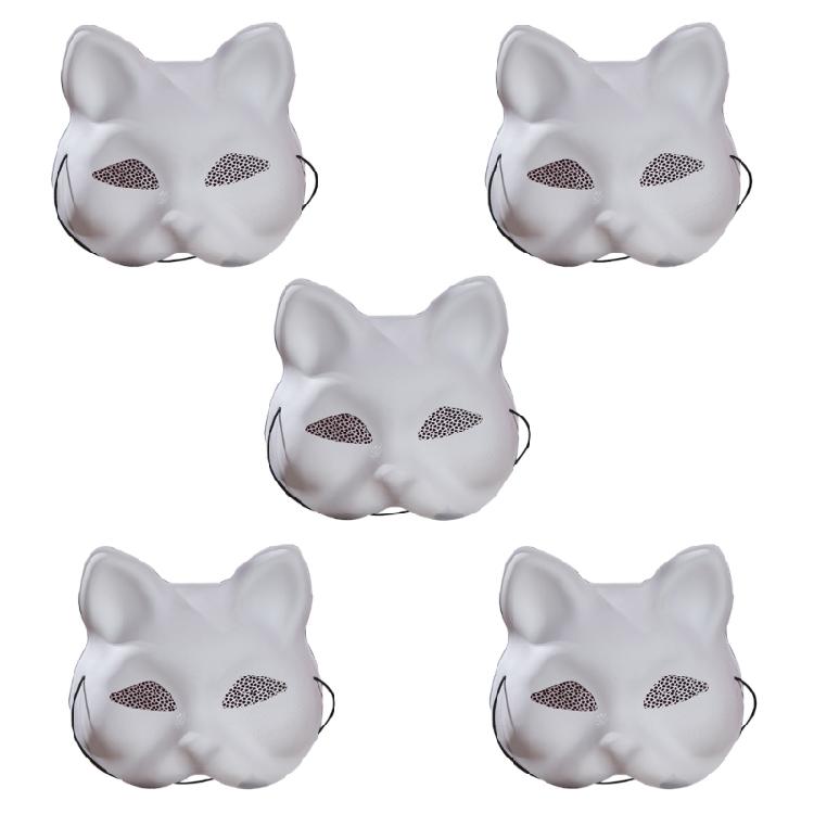 Cats Masquerade Mask Unpainted Mask with Acrylic Paint and Paint Brush for Kid Adult Halloween Masquerades Kid Birthday