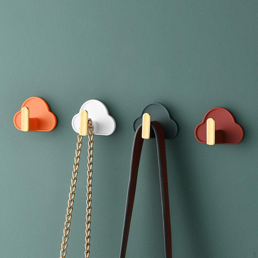 4 Pieces Multifunction Storage Hooks Self Flexible Stable Hanging Organizer for Bathroom Bags