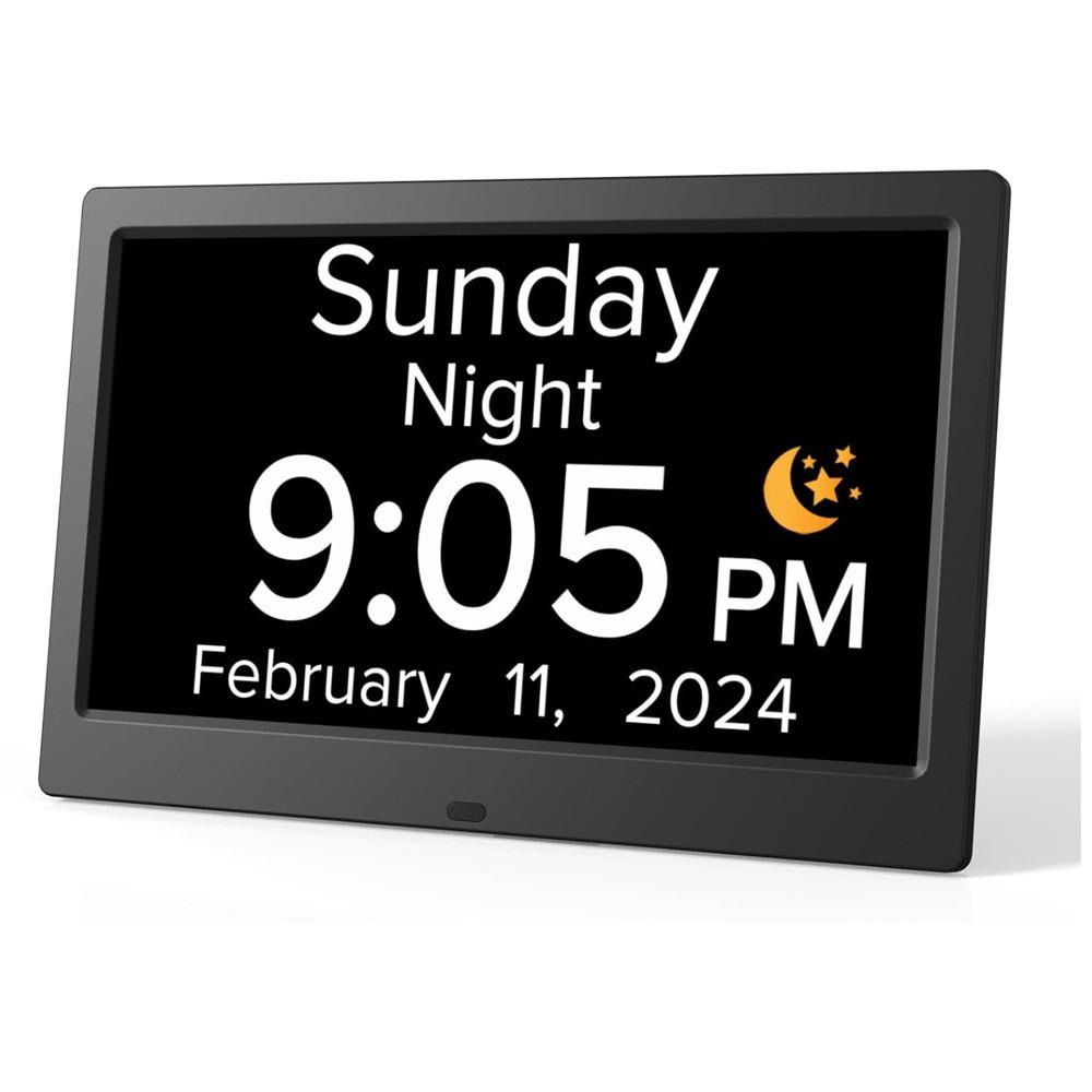 8/10 Inch High Definition Screen Electronic Calendar Clock LCD Digital Clock Machine Elderly Medication Reminder Alarm Clock