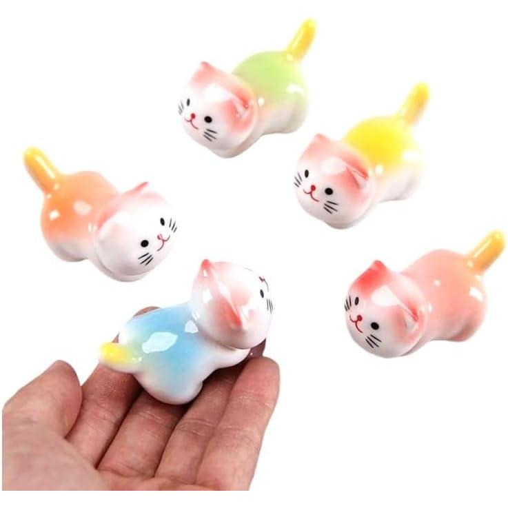 Panda Ceramic Chopstick Rests - Cute Tabletop Accessories, Kitchenware, Decorations, Kitchen Goods, Cutlery Rests, Pen Holders, Interior Decor - Set