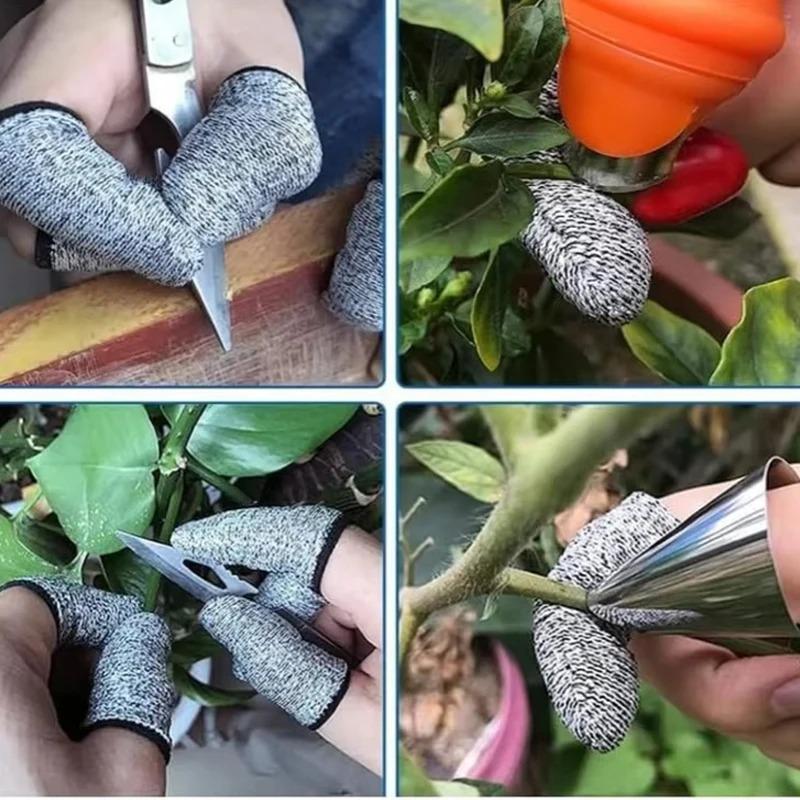 Level 5 Anti-Cut Finger Cover High-Strength Safety Flexible Anti Cut Fingertip Gloves Kitchen Tool Reusable and Durable
