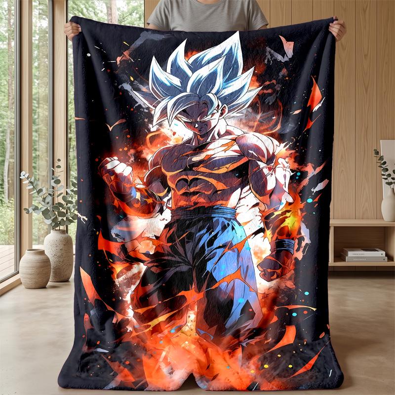 Naruto Printed Flannel Blanket Skin Friendly Warm Decorative Throw for Indoor Couch Bed Daily Use