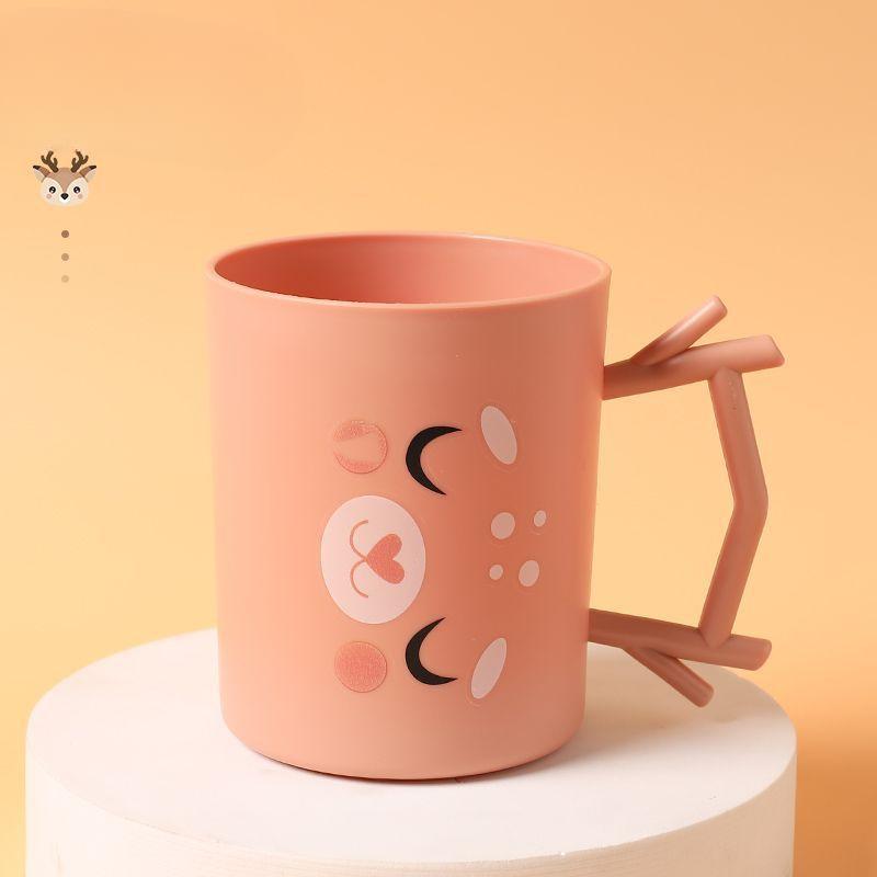 

Пластиковый стакан для зубных щеток большой вместимости, утолщенный стакан для полоскания рта, мультяшный стакан для мытья и чистки 501-600ml розовый