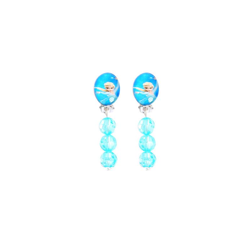 Princess Series Children's Small Earrings Earrings Clip Frozen Princess No Pierced Ears False Earrings Cartoon Earrings