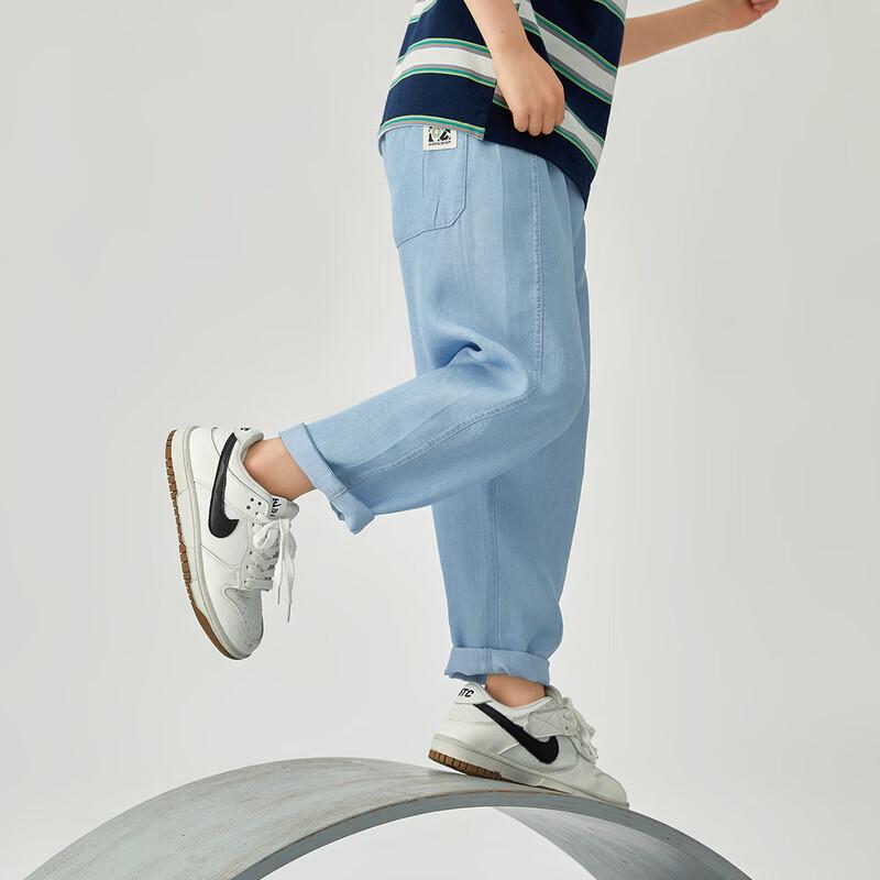 Boys' Summer Tencel Denim Straight Leg Casual Pants