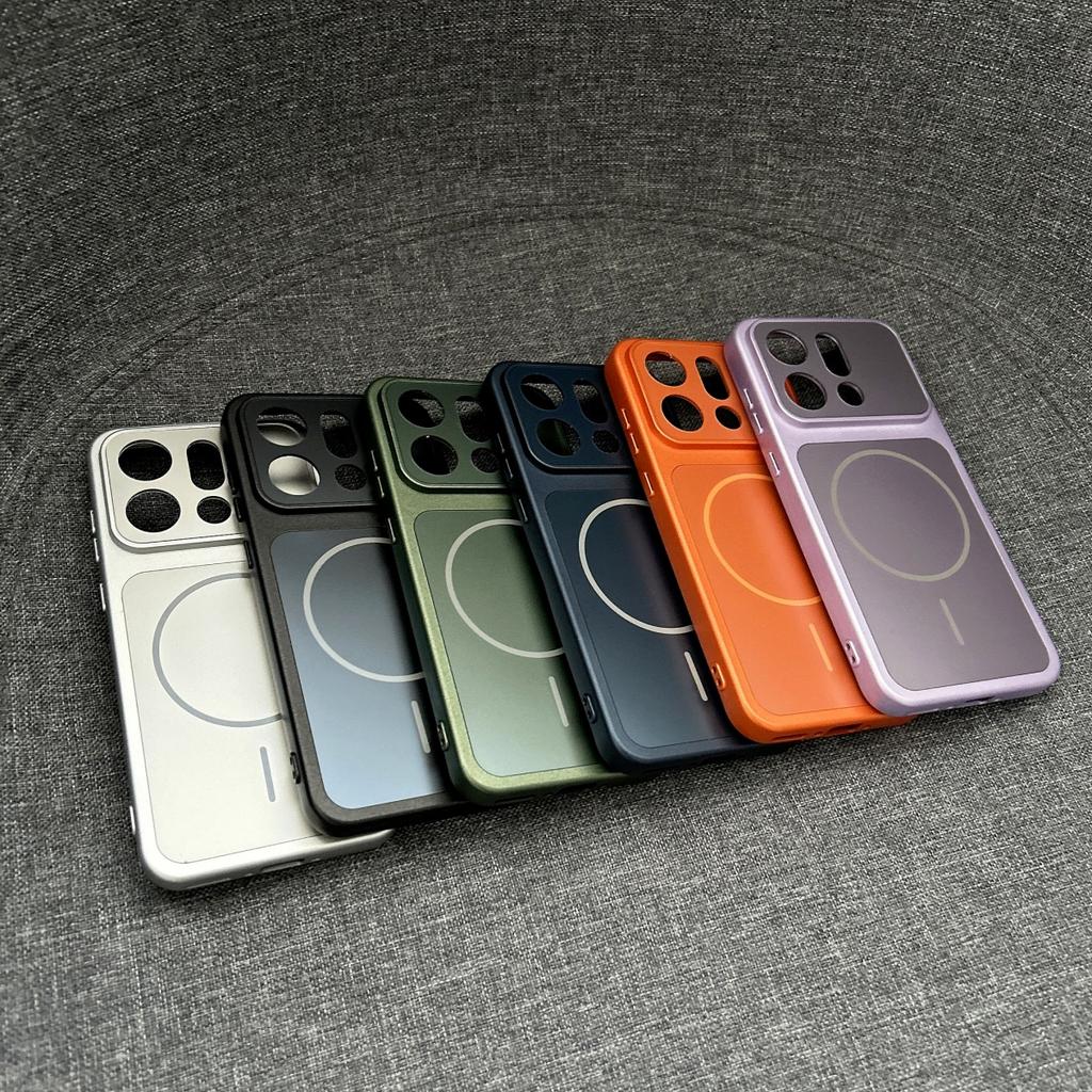 Custodia Rigida AG Satinata con Bumper per Magsafe Magnetica per OPPO Find X9 Pro Ricarica Wireless Antiurto Cover Posteriore Opaca