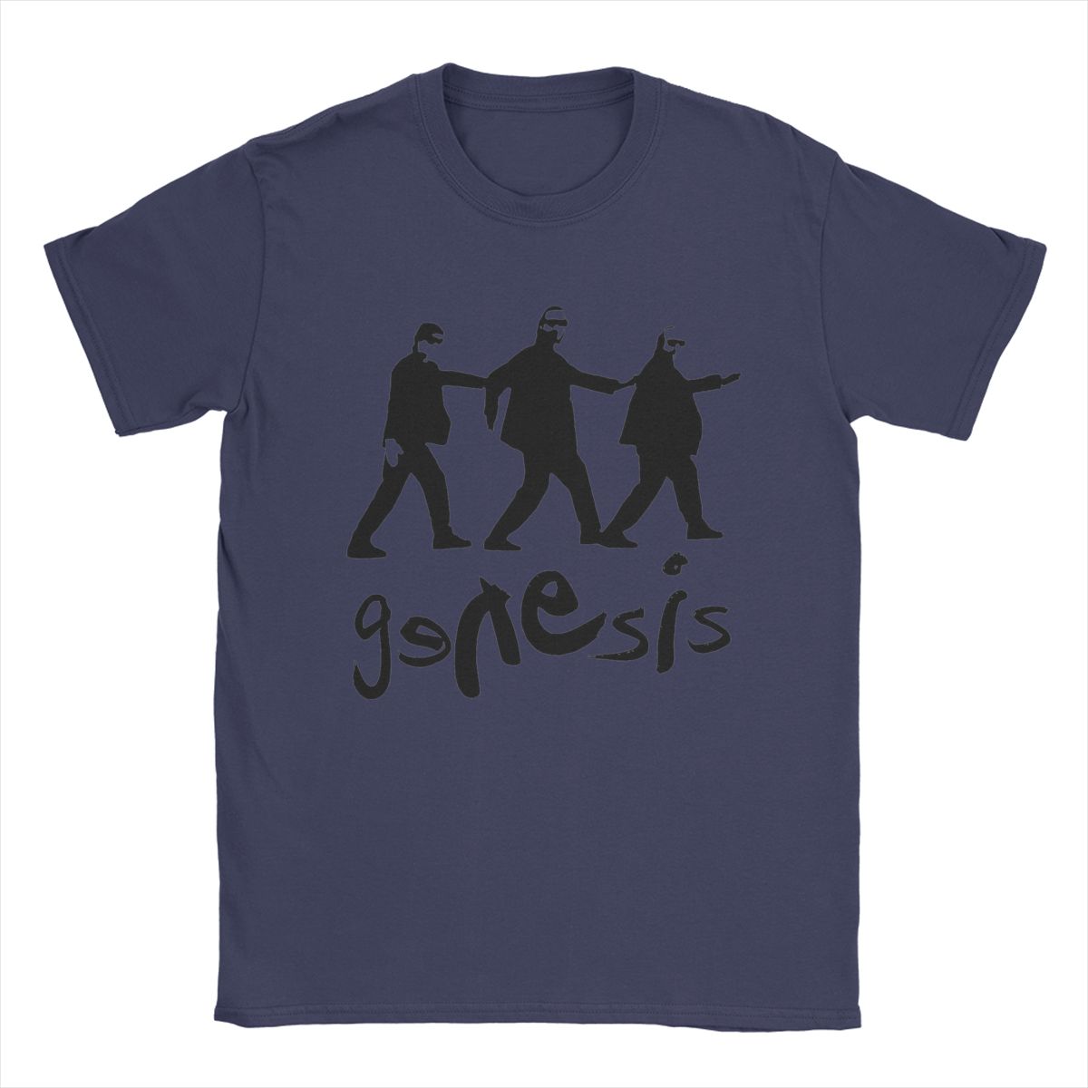 

Мужская футболка Genesis I Can t Dance Винтажная хлопковая футболка Футболка с коротким рукавом Футболка с круглым вырезом Топы Лето S