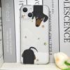 Coque de téléphone mignonne dessin animé animal chien Teckel pour IPhone 17 16 15 14 11 12 13 Pro Max 7 8 Plus 12 13 Mini X XS Max XR Housse souple