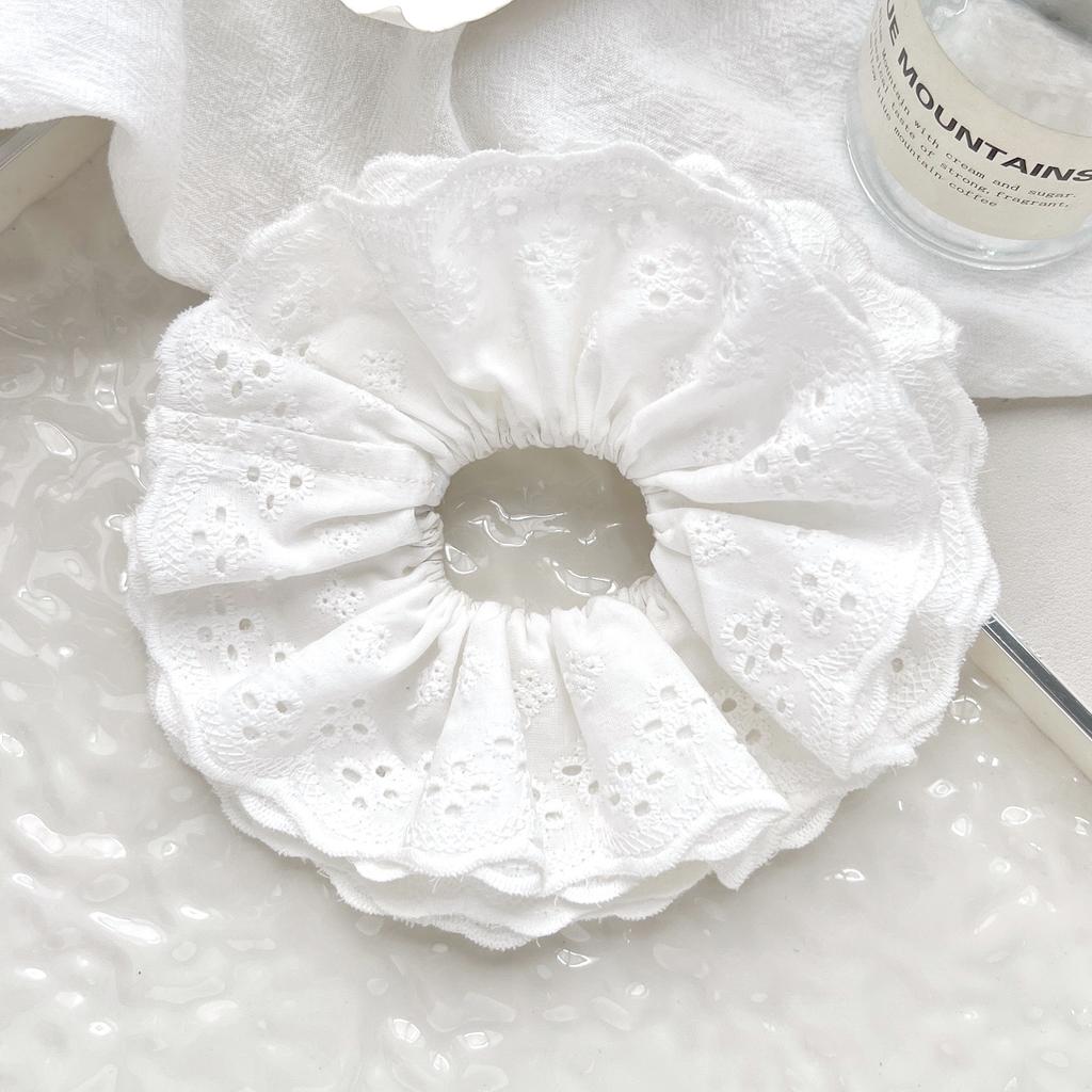 Temperament lace large intestine hair band women's high-end sense tied hair ponytail hair rope super fairy headband headdress