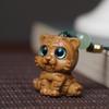 Sandalwood Zodiac Tiger Keychain Phone Pendant – Cultural Plaything & Night Market Accessory