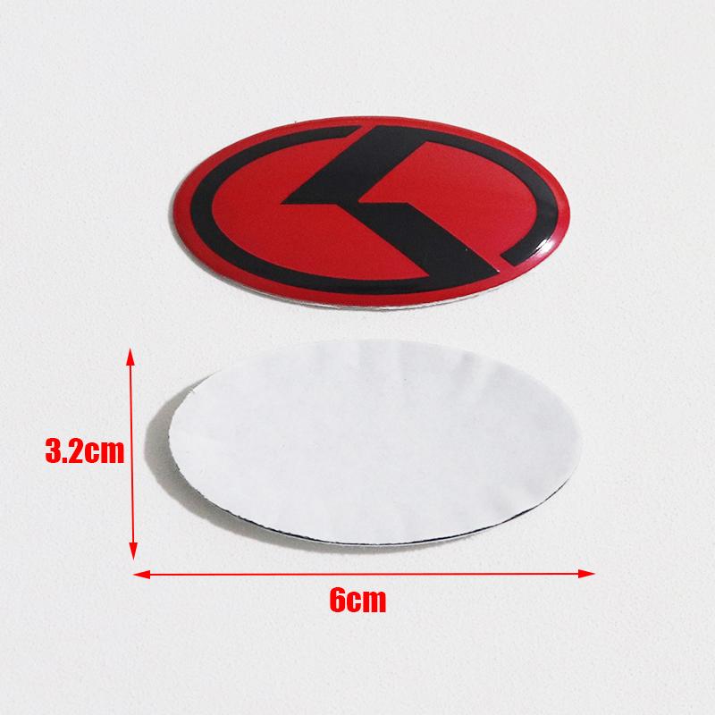 1Pc 3D Aluminium Car Steering Wheel Center Emblem Badge Sticker Decal for K2 K3 K5 KX5 GT Forte Rio Optima Sorento Accessories