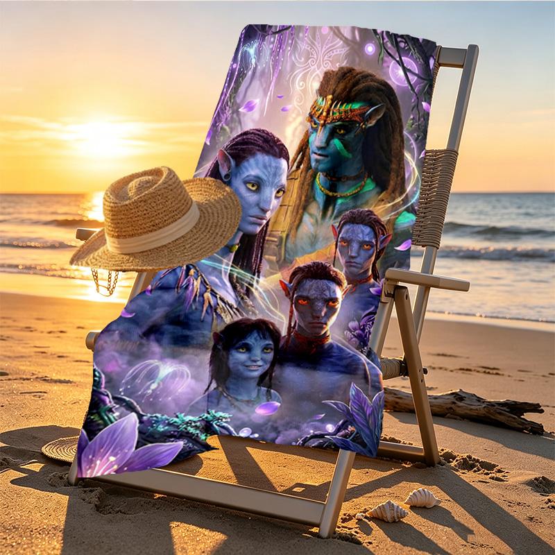 Avatar-Aufdruck Strandtuch Design, Weich, Leicht. für Zuhause, Badezimmer, Spa, Pool, Yoga, Surfen, Camping, Geschenk für Familie, Freund