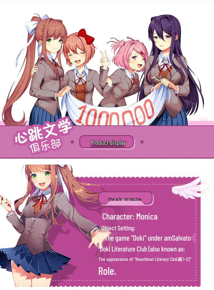 Heartbeat Club Cosplay from Doki Literature Club - Japanese Anime Role-Playing