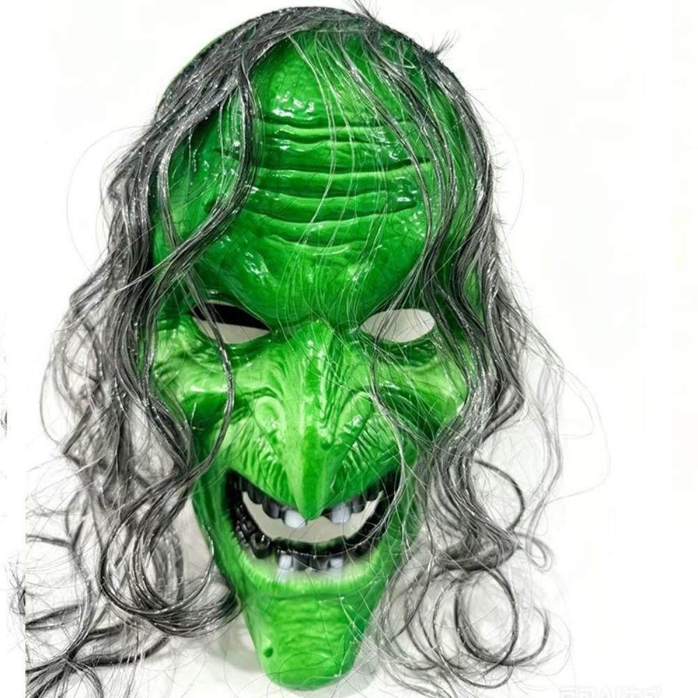 Creativity Scary Witch Mask Realistic Full Face Mask Novelty Halloween Witch Mask  Male Female