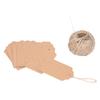 100 Pcs Clothing Tags Double Sided Kraft Paper DIY Craft Gift Tag with 30m Jute Twine for Wedding Christmas