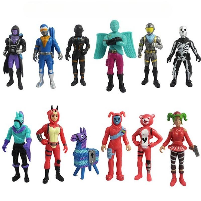 12pcs/set Fortnite Game Action Figure Anime Cartoon Model Toy Doll Kawaii Room Decoration Cosplay Figurin Kids Birthday Gift PVC Poseable Articulated