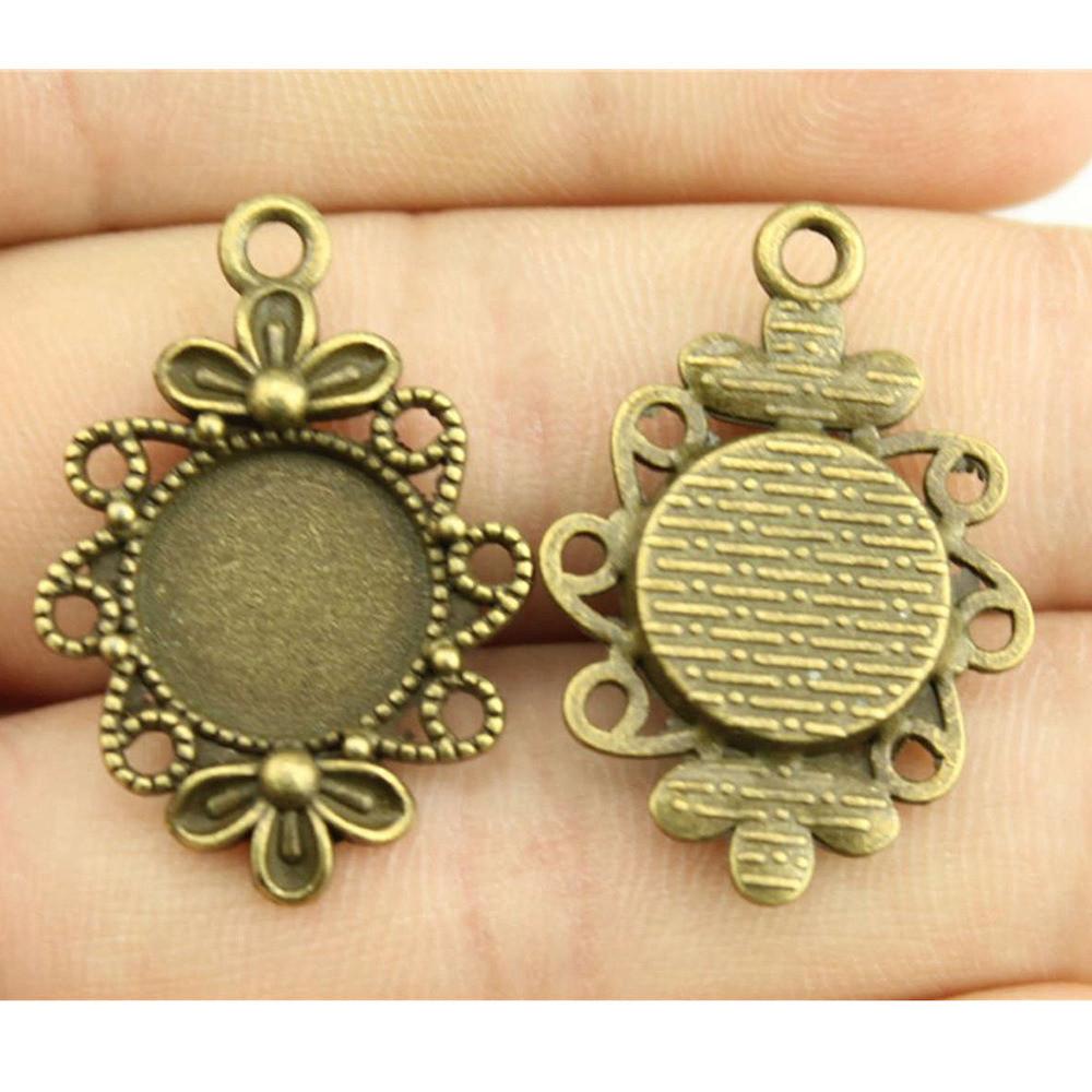 Fit Round 12mm Glass Cabochon Base Setting Tray Accessories Parts Men Jewelry New Arrivals Cheap Cute Stuff