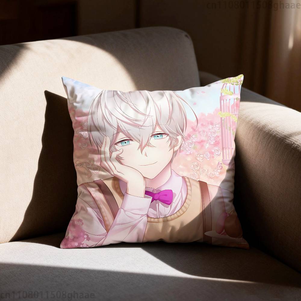 Game Mystic Messenger Pillow Case Sofa Living Room Bedroom Headboard Backrest Cushion Square Cushion Nap Time
