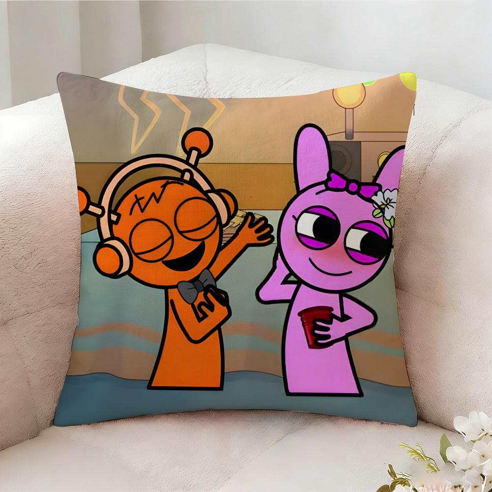 S-sprunki Beat Game Kissenbezug Kissenbezug, Zweiseitig Bedruckt, Sofakissen, Schlafzimmer Kopfteilkissen