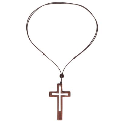 Crucifix Pendant Simple Style Decorative Necklace Rearview Mirror Decor for Men Women