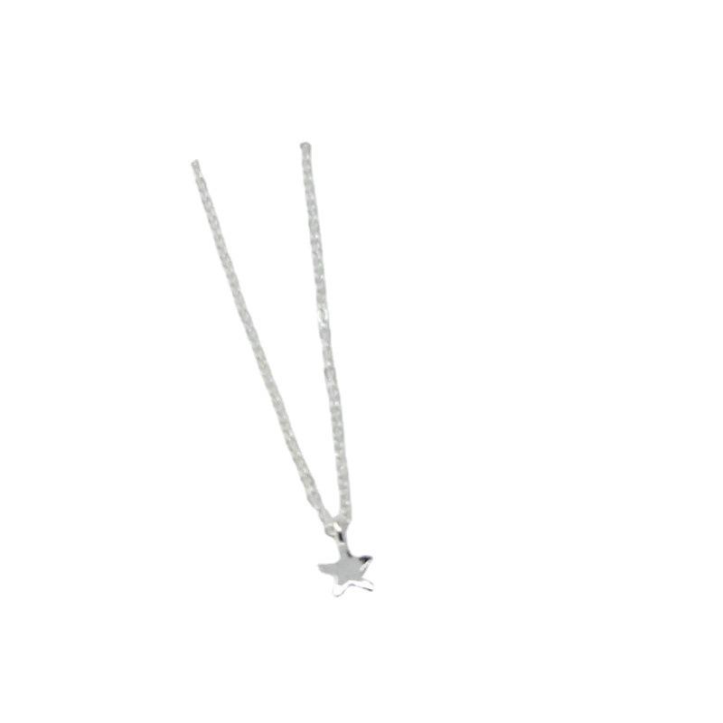 Modern Long Star Pendant Sweater Necklace