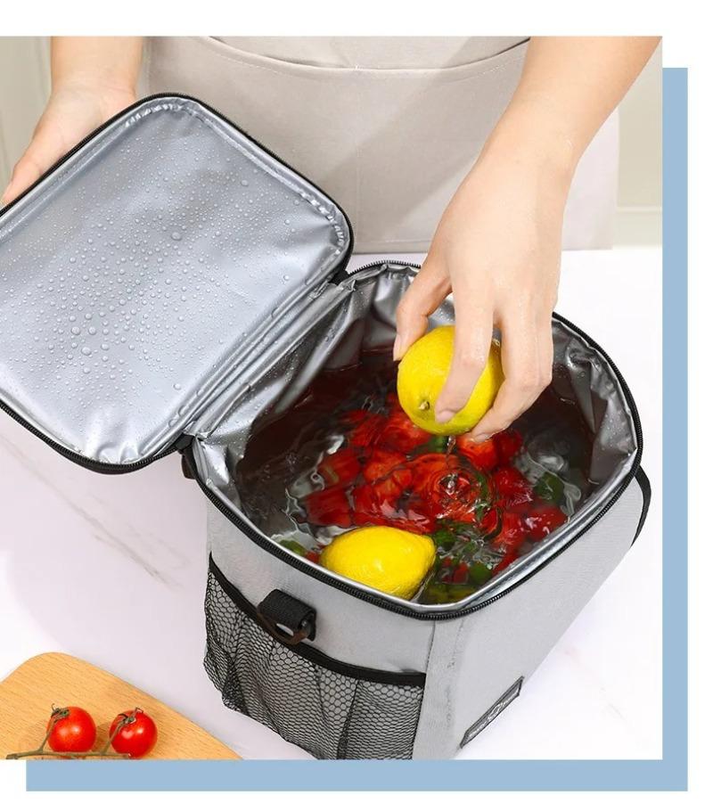 Isolierte Lunchtasche Groß Wiederverwendbare Lunchtaschen mit Verstellbarem Schultergurt für Damen Herren, Ideal für Arbeit, Schule & Outdoor