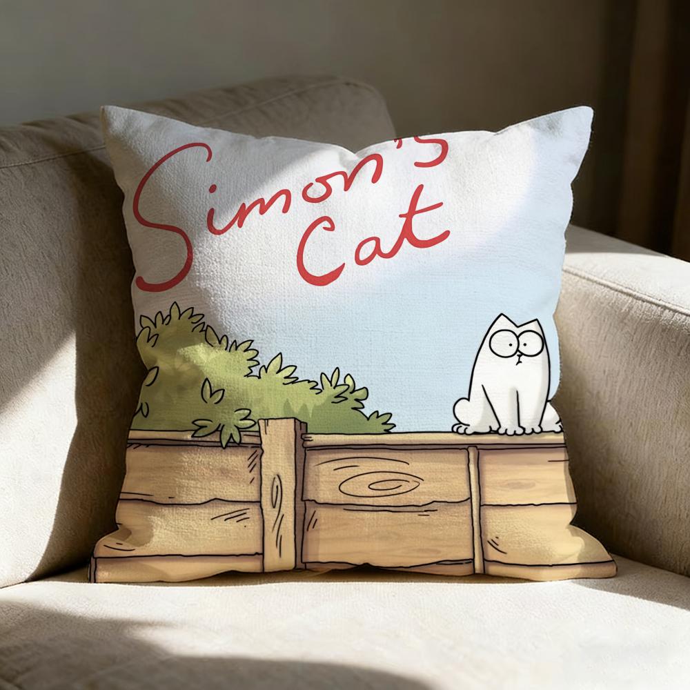 HOT-Cartoon S-Simons-Kat Kussensloop kussensloop, dubbelzijdig bedrukt, bankkussen, slaapkamer hoofdeinde kussen 30x30cm