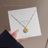 Elegant Fu Xi Pendant: Women's Titanium Steel Necklace with Chinese New Year Design, National Tide Style, Luxurious & Versatile Clavicle Chain.