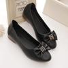 Soft Skin Shallow Mouth Single Shoes Women's Summer and Autumn 2025 New Bow Soft Sole Mother Shoes Are Not Tired