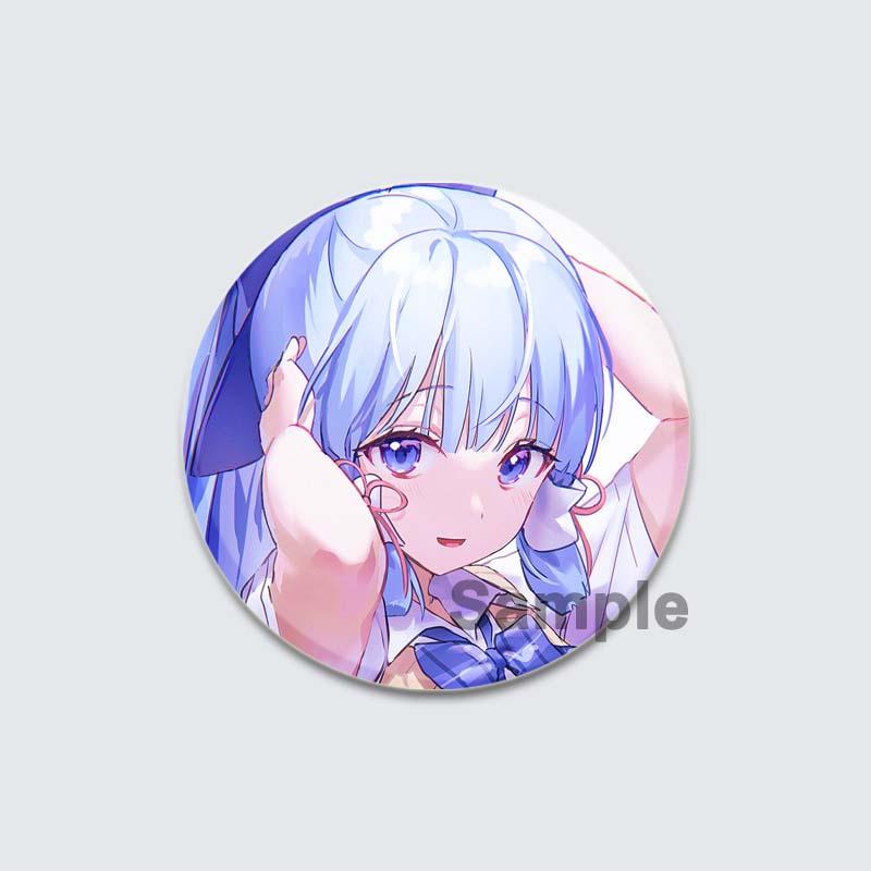 32/44/58 mm Genshin Impact-Abzeichen, Spiel Anime-Mädchen Hu Tao/Venti/Jean, Anstecknadel, 58 mm, runde Brosche für Rucksack, Kleidung, Zubehör, Schmuck, Geschenk