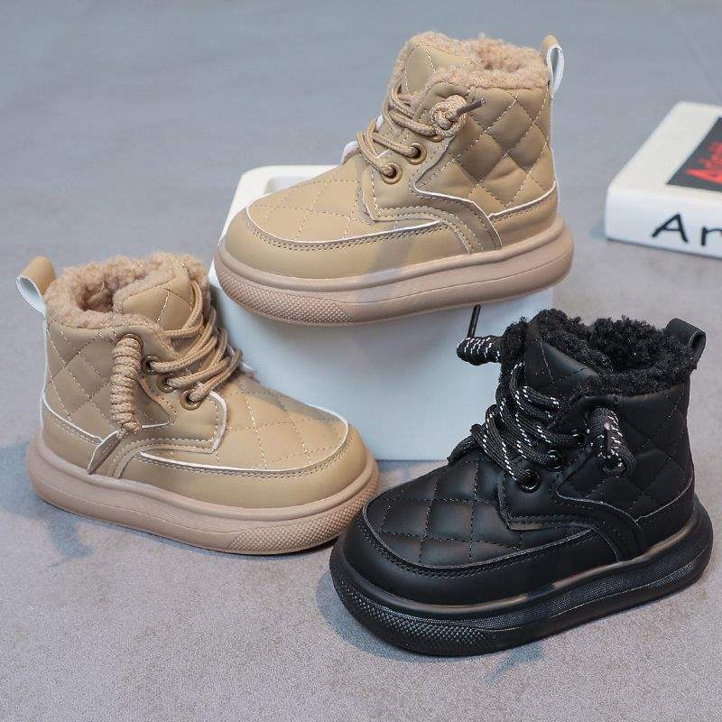Children's Snow Boots 2025 Winter New Children's Soft-soled Martin Boots Boys' Fleece Thickened Short Boots Girls' Shoes