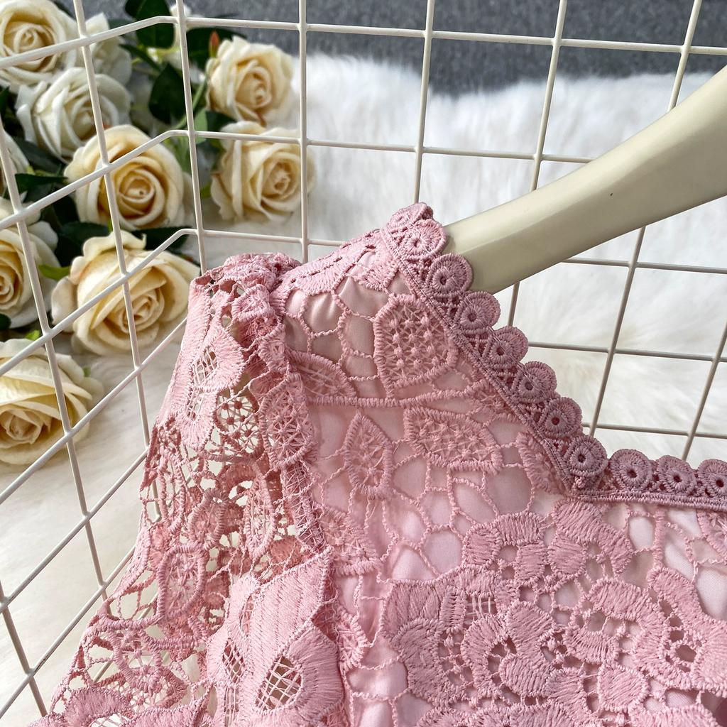 Summer Women Elegant Square Collar Embroidery Flower Lace Mesh Patchwork Long Maxi Slim Bodycon Party Dresses